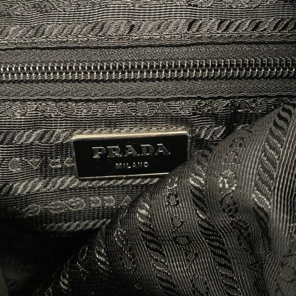 PRADA - Black Nylon Saffiano Leather Backpack 656-073125 - Picture 12 of 13